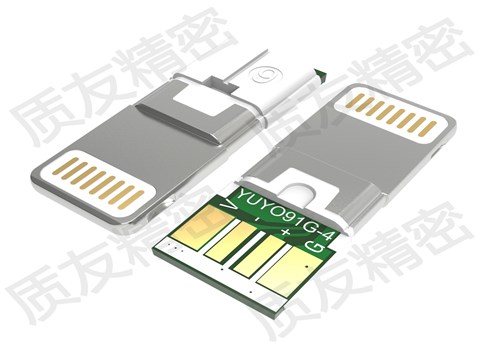 苹果8p一体式高压制程12W快充插头